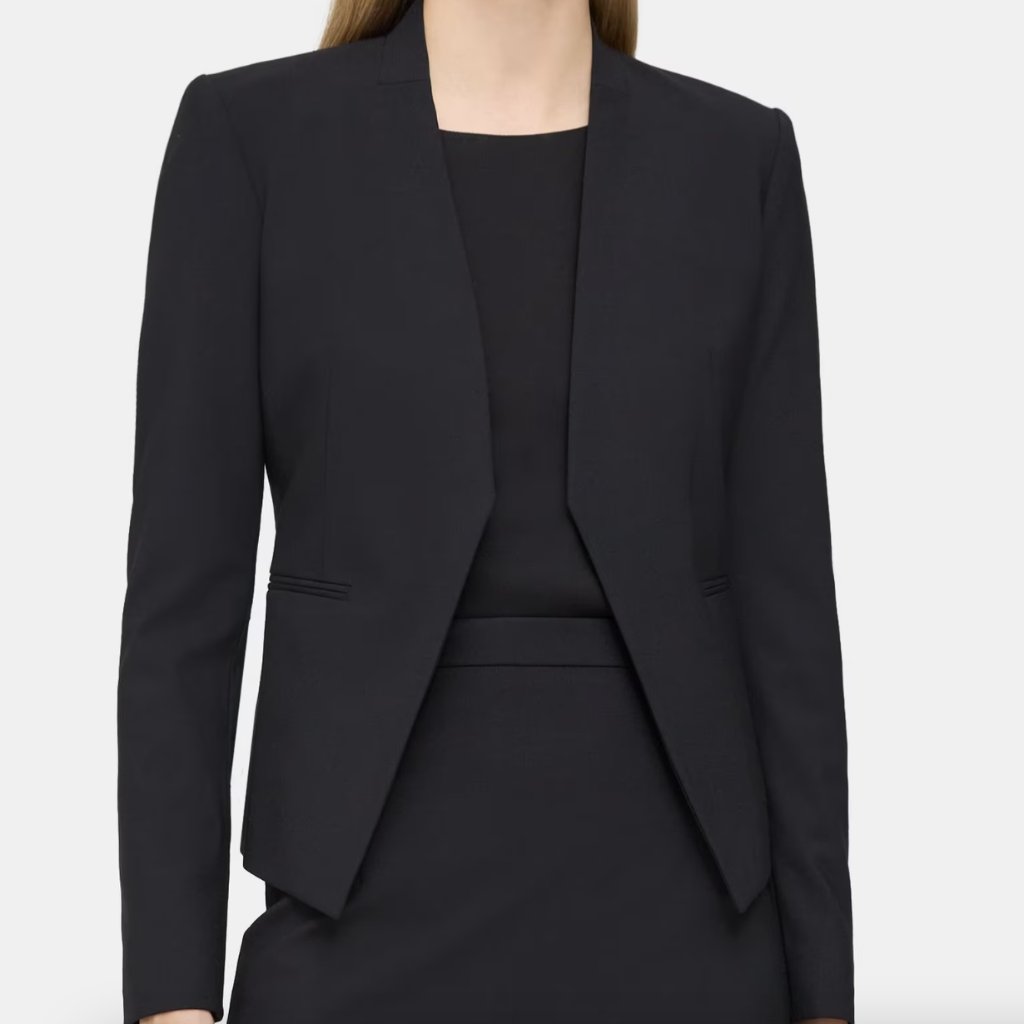 Open Blazer In Stretch Wool - Theory Size 4